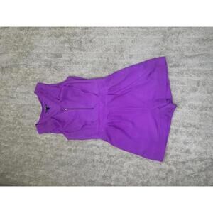 Express Barbiecore feminine ruffled sleeveless zip front romper Size 6